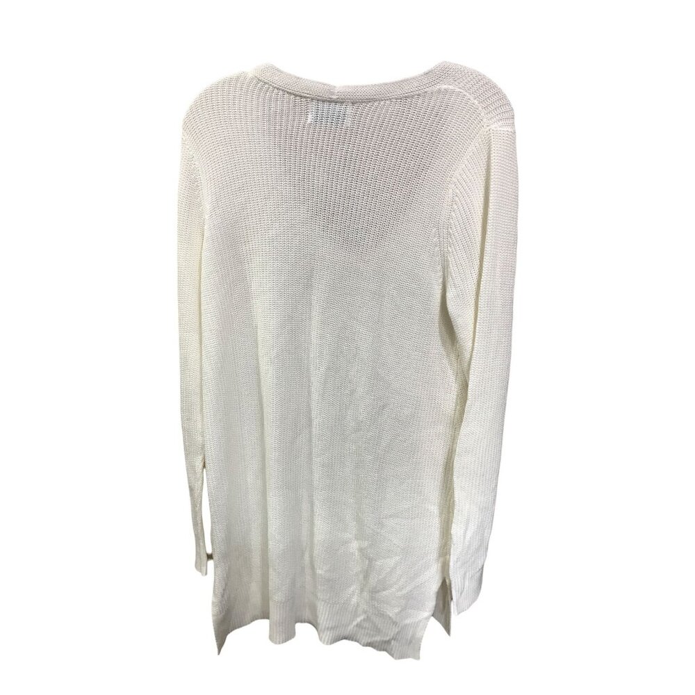 Old Navy White New with Tags Knit V Neck Long Sleeve Sweater